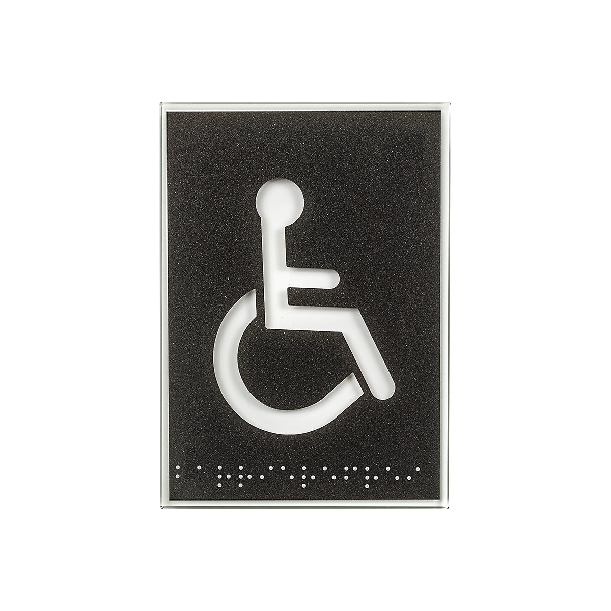 Plaque de porte pictogramme WC, en braille