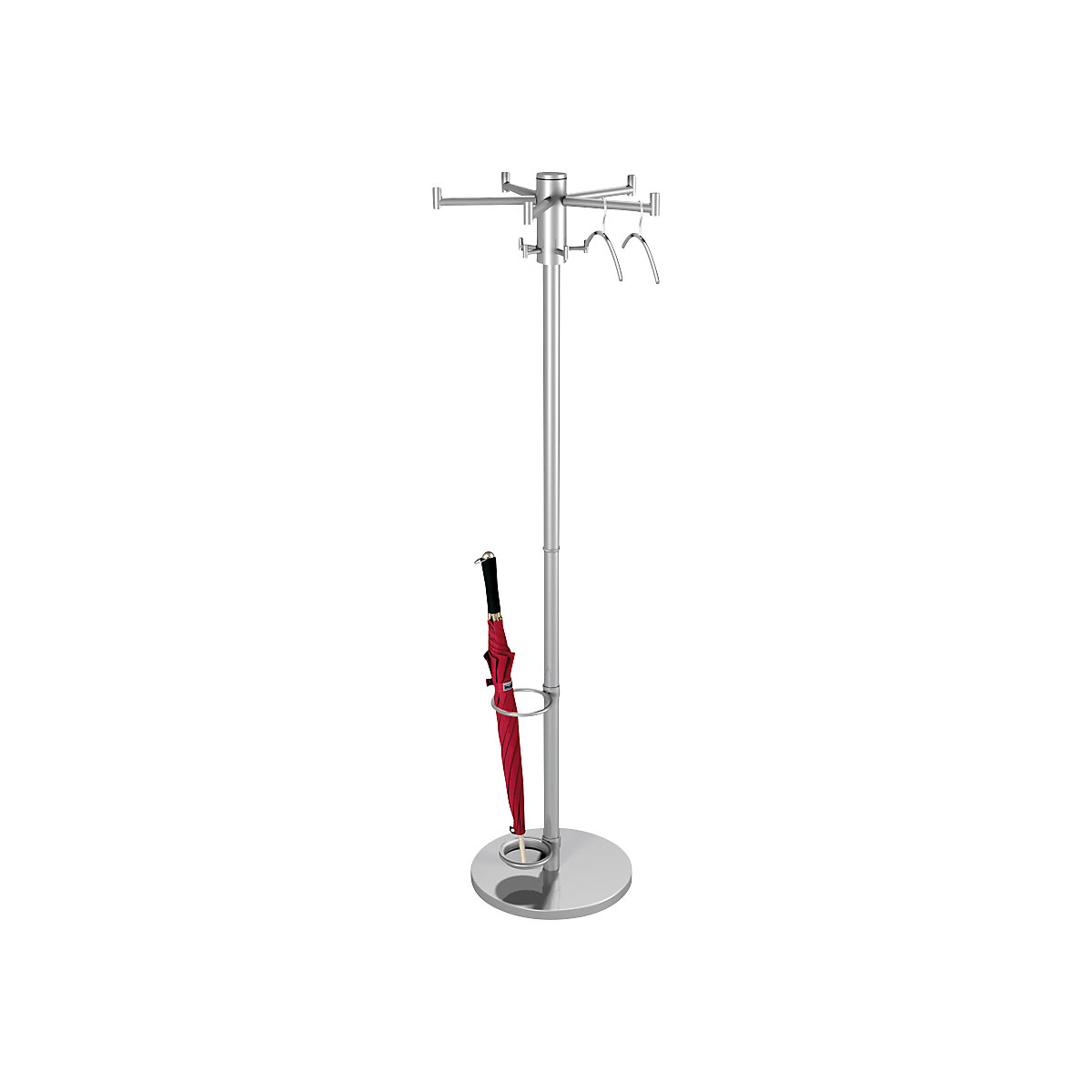 Portemanteau, tête tournante, Ø 500 mm, hauteur 1750 mm, avec porte-parapluies-0