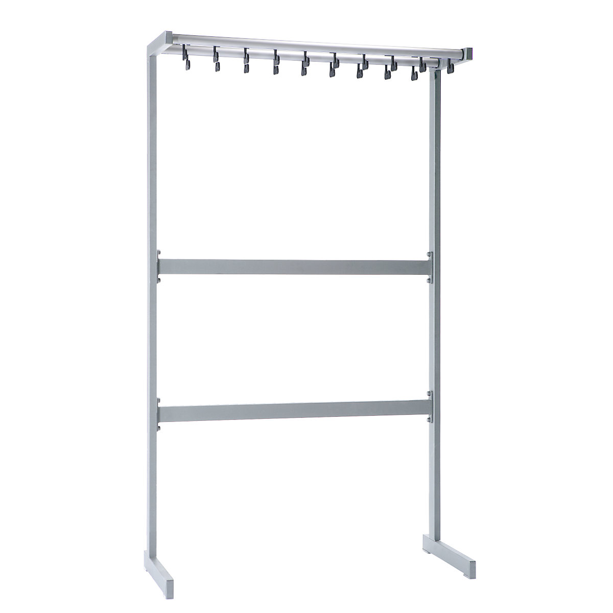 Vestiaire simple face – eurokraft pro, sans cintres, argent, sans porte-parapluies-0