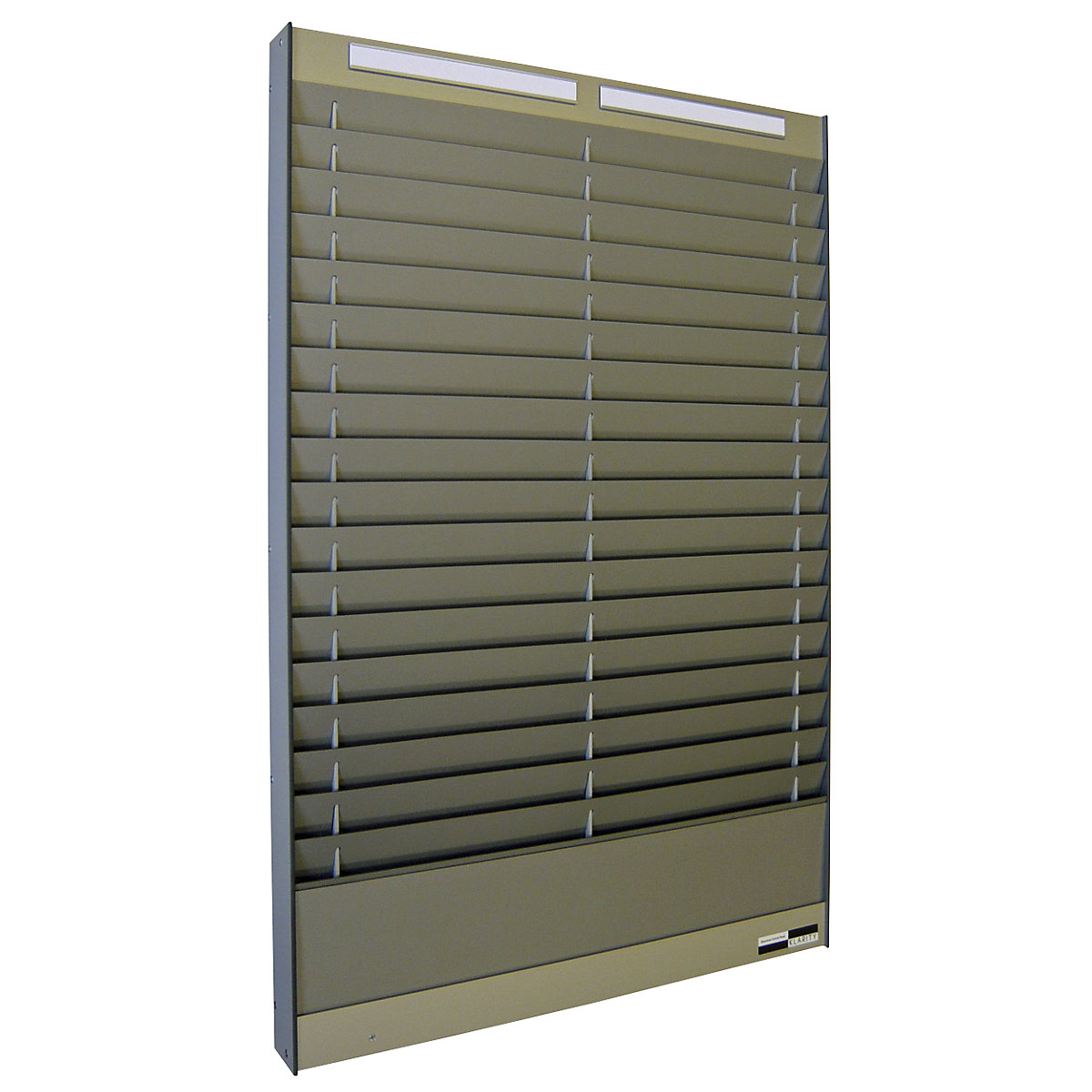 Tableau de tri, 2 x 18 casiers A5, position horizontale des documents, aluminium