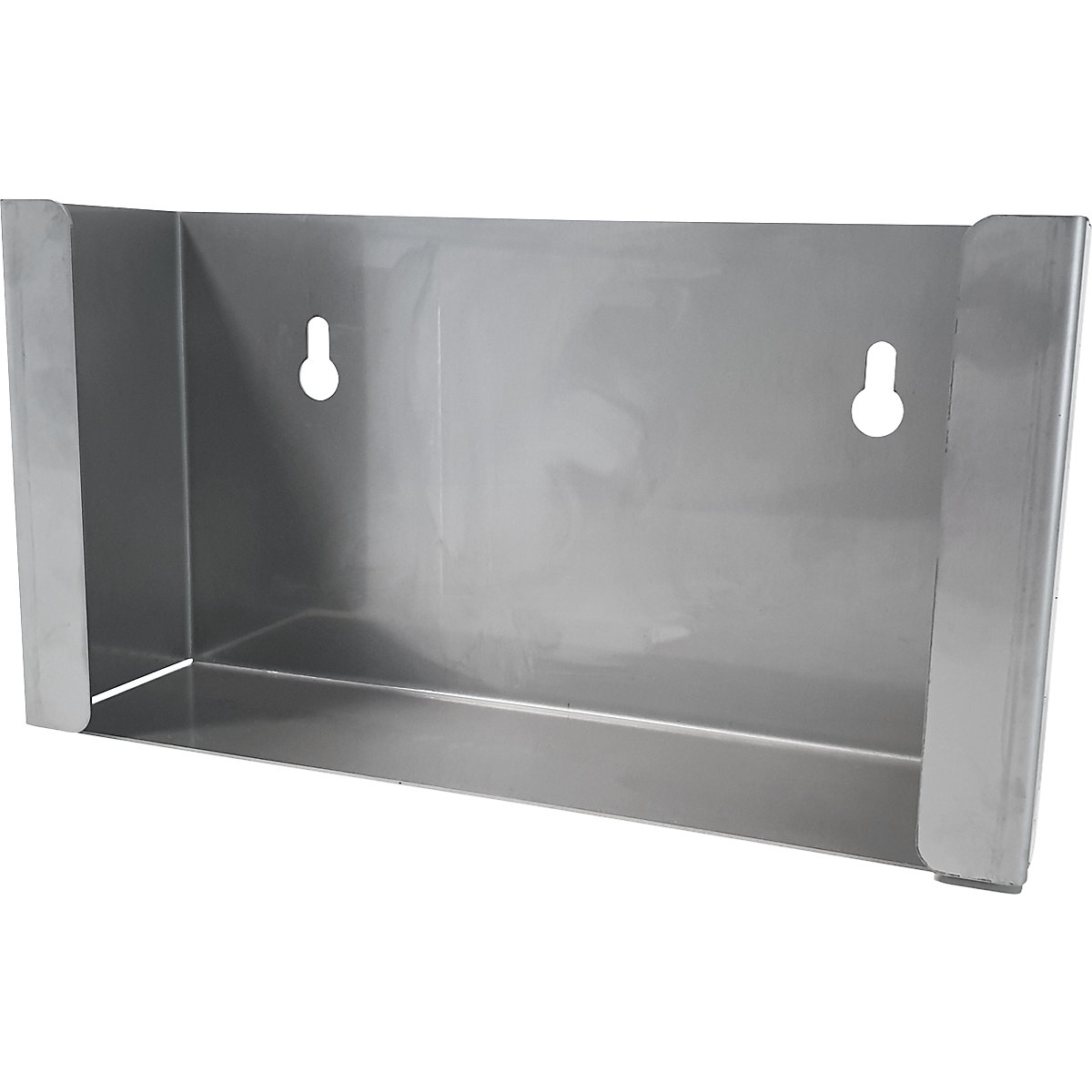 Distributeur de gants et de serviettes cosmétiques, pour 1 boîte, h x l x p 120 x 222 x 65 mm, inox-0