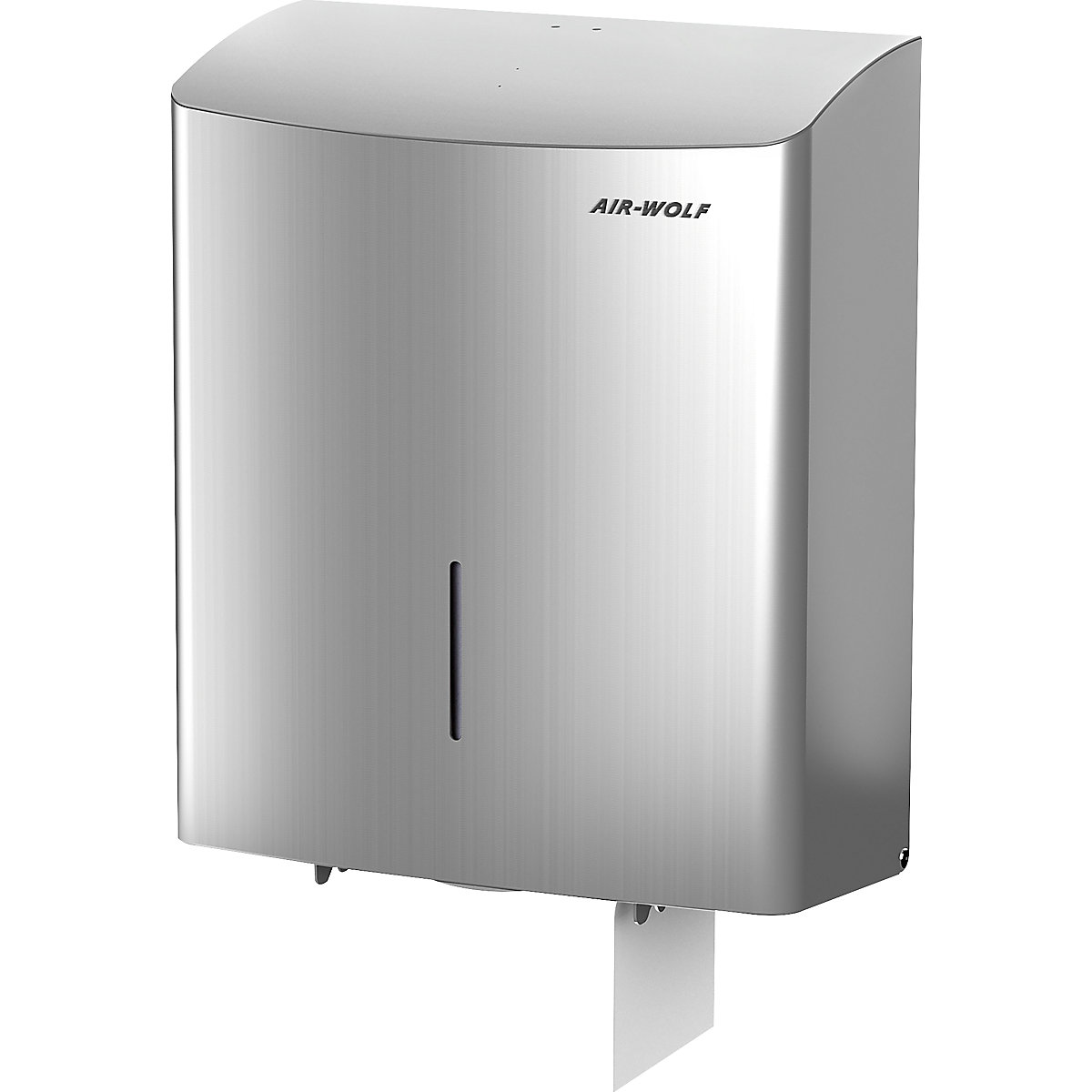 Distributeur de papier hygiénique Duplex – AIR-WOLF, pour 1 grand rouleau ou 3 rouleaux standards, inox brossé-0