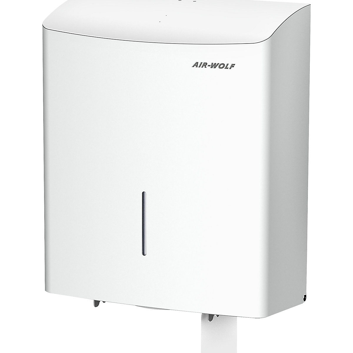 Distributeur de papier hygiénique Duplex – AIR-WOLF, pour 1 grand rouleau ou 3 rouleaux standards, inox blanc-0