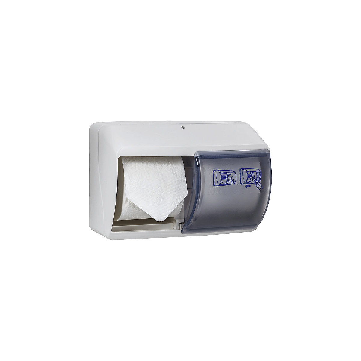Distributeur de papier hygiénique pour 2 rouleaux