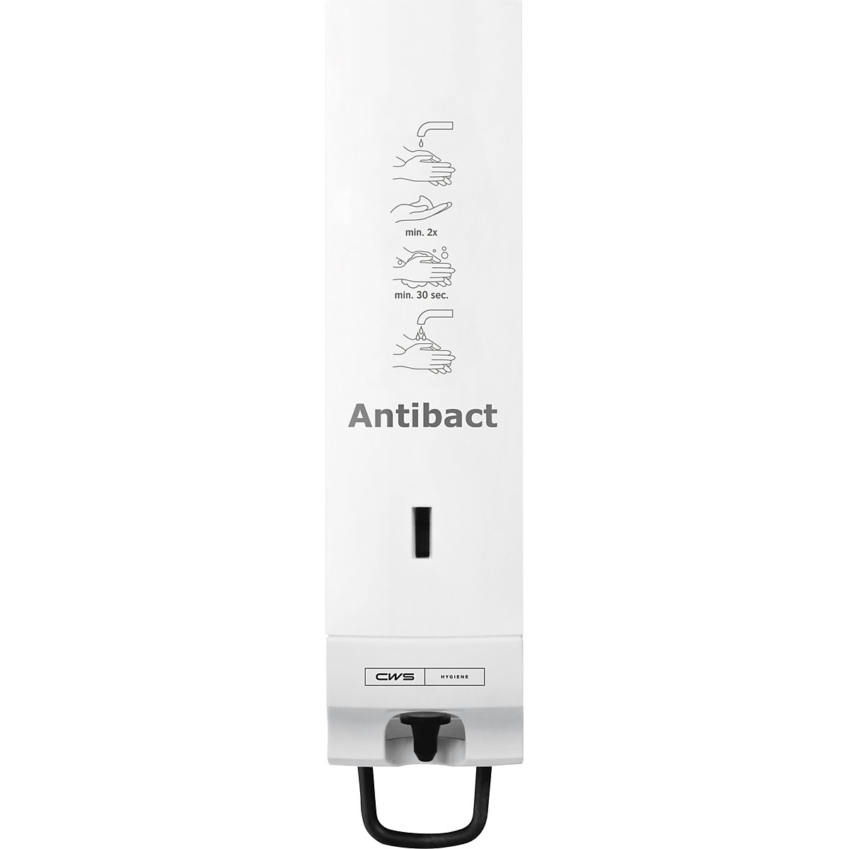 Distributeur de savon mousse ParadiseLine Antibact Slim – CWS, capacité 0,5 l, avec indicateur de niveau et serrure cylindrique, h x l x p 329 x 81 x 110 mm-0