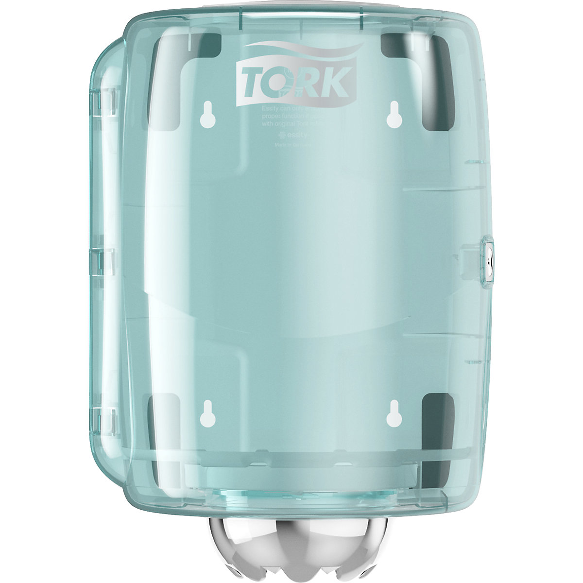 Distributeur de serviettes et papier d'essuyage – TORK, h x l x p 356 x 248 x 232 mm, turquoise / blanc-0