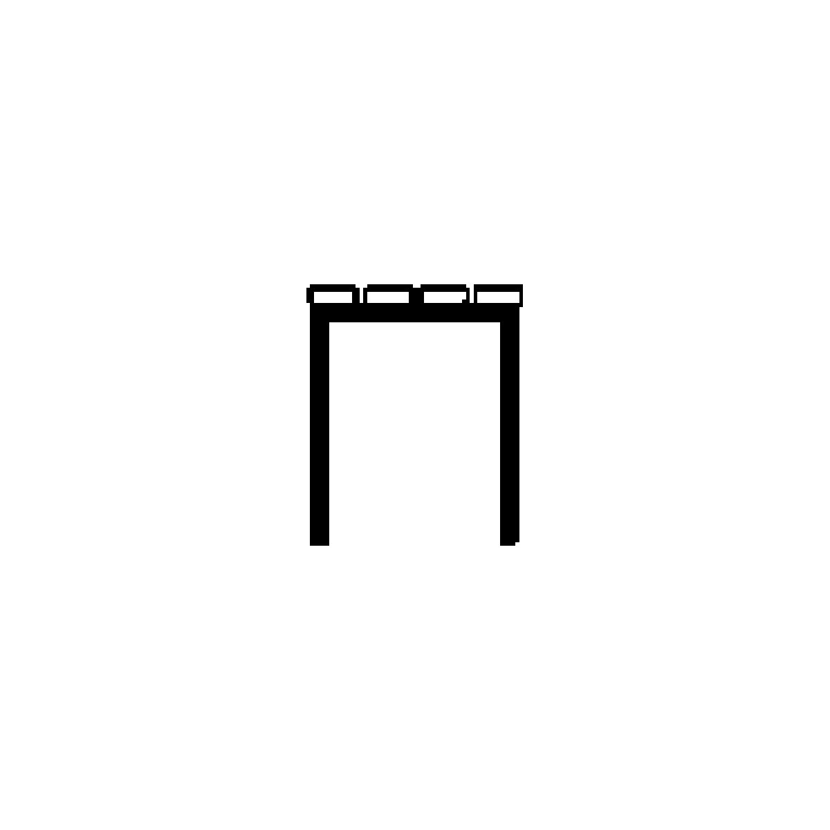 Banc de vestiaire, simple face – Wolf (Illustration du produit 5)-4