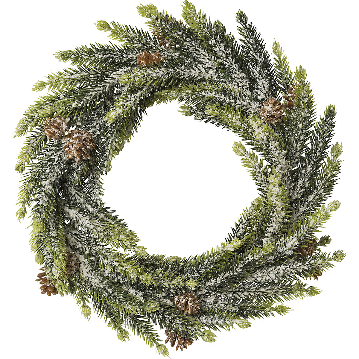 Couronne d'épicéa avec neige artificielle (Illustration du produit 2)-1