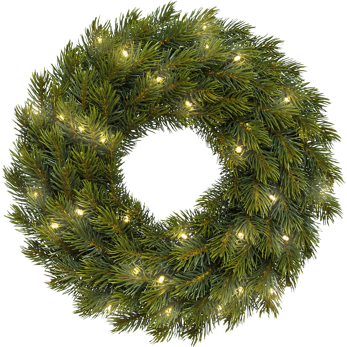 Couronne de sapin avec diodes LED (Illustration du produit 2)-1