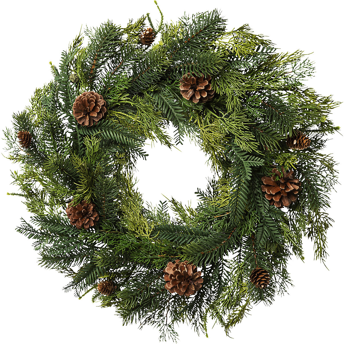 Grande couronne mixte de sapin Ø 60 cm
