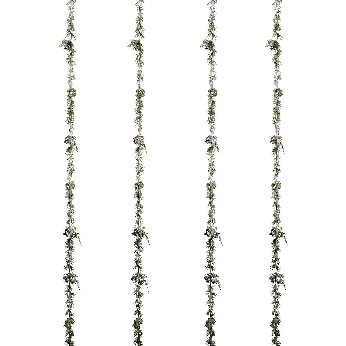 Guirlande de cèdre avec cônes, lot de 4, longueur 1800 mm-0