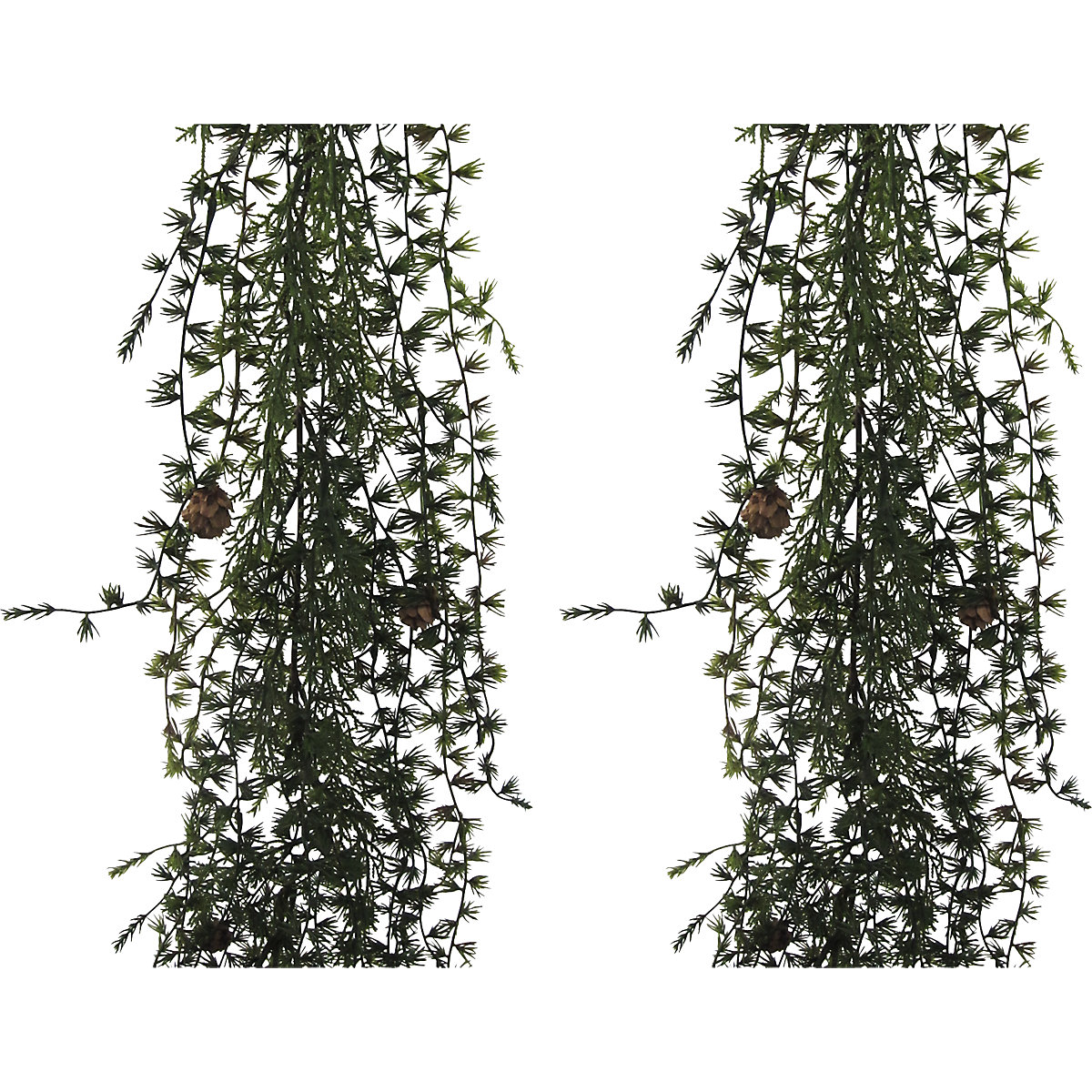 Guirlande de mélèze, lot de 2, longueur 1900 mm-0
