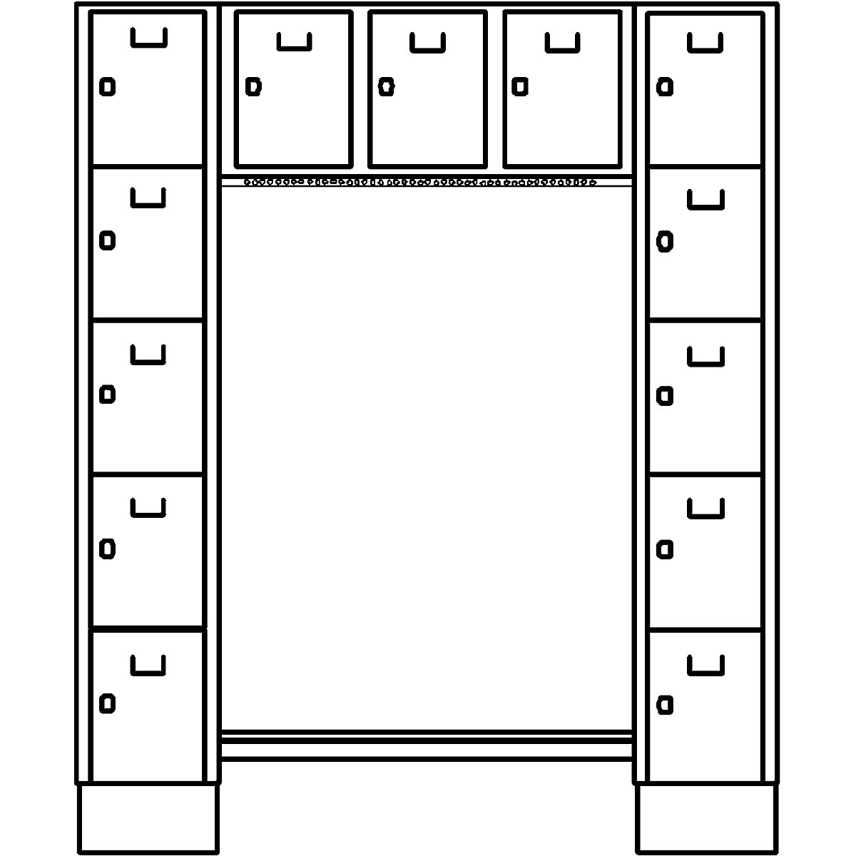 Système modulaire de vestiaires ouverts – Wolf (Illustration du produit 2)-1