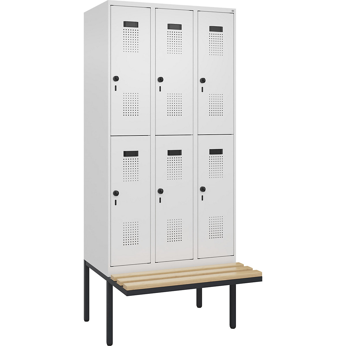 Vestiaire à deux étages Evolo PLUS avec banc (Illustration du produit 3)-2