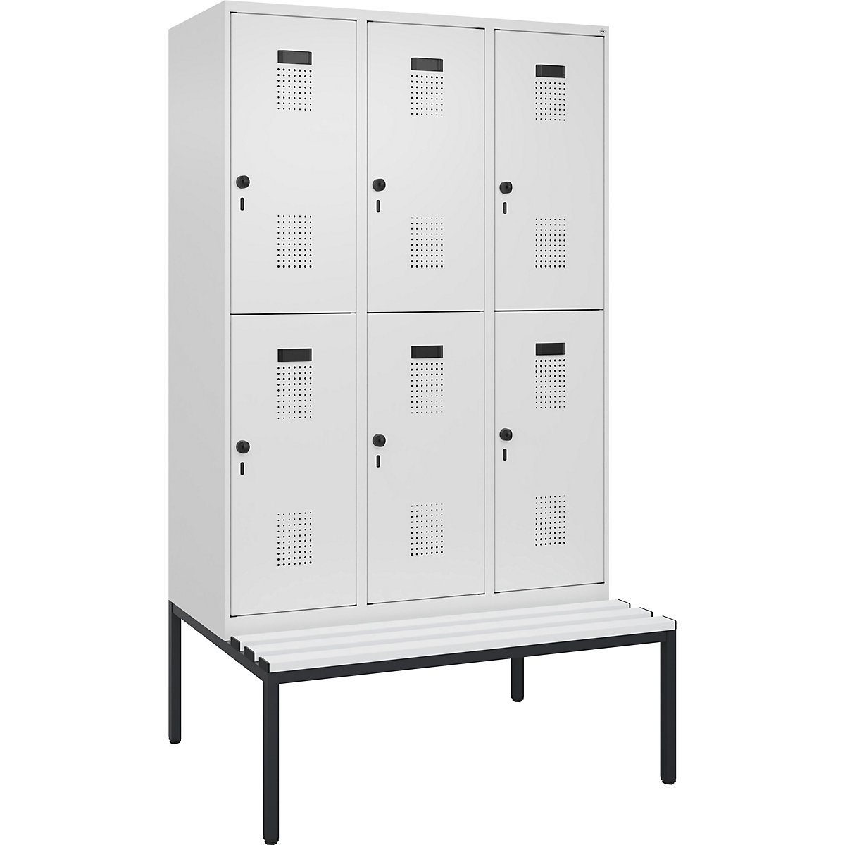 Vestiaire à deux étages Evolo PLUS avec banc (Illustration du produit 2)-1