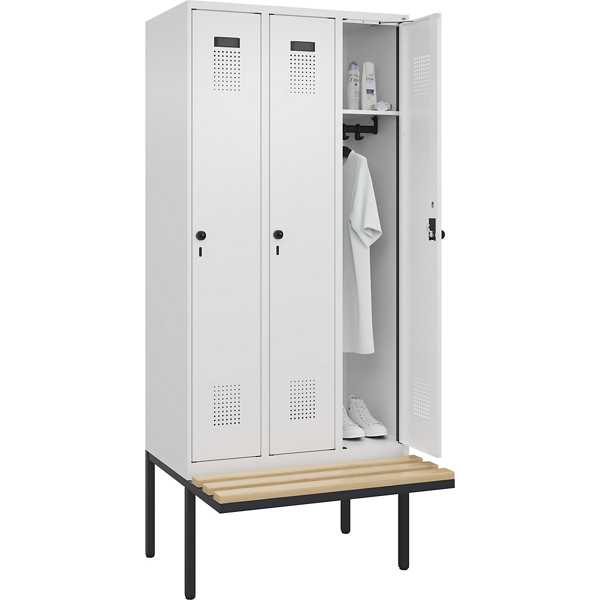 Vestiaire Evolo PLUS avec banc (Illustration du produit 3)-2