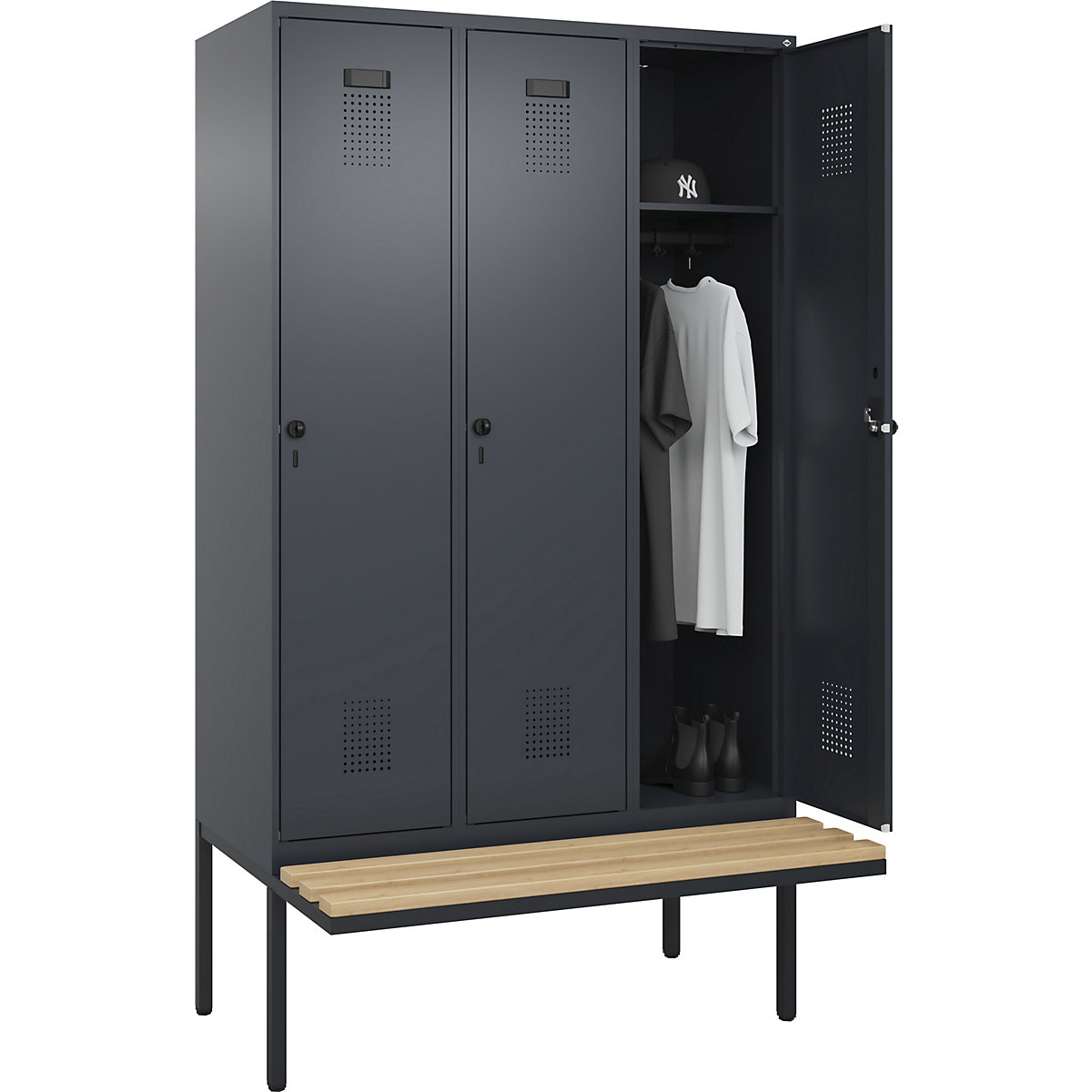 Vestiaire Evolo PLUS avec banc (Illustration du produit 3)-2