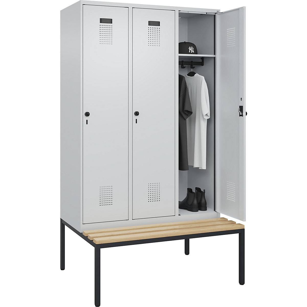 Vestiaire Evolo PLUS avec banc (Illustration du produit 2)-1