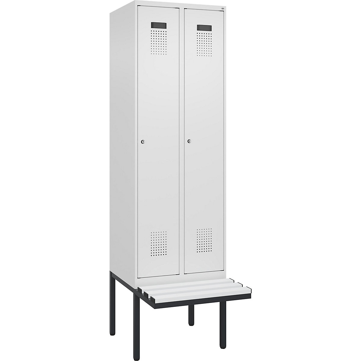 Vestiaire linge propre/linge sale Evolo PLUS avec banc, mince (Illustration du produit 2)-1