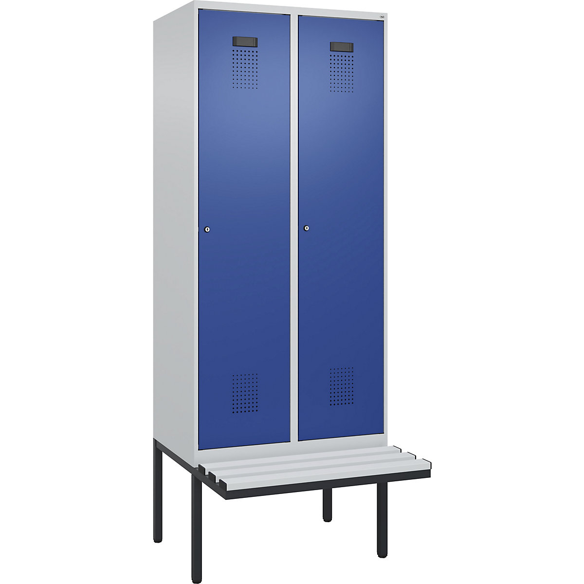 Vestiaire linge propre/linge sale Evolo PLUS avec banc, mince (Illustration du produit 2)-1