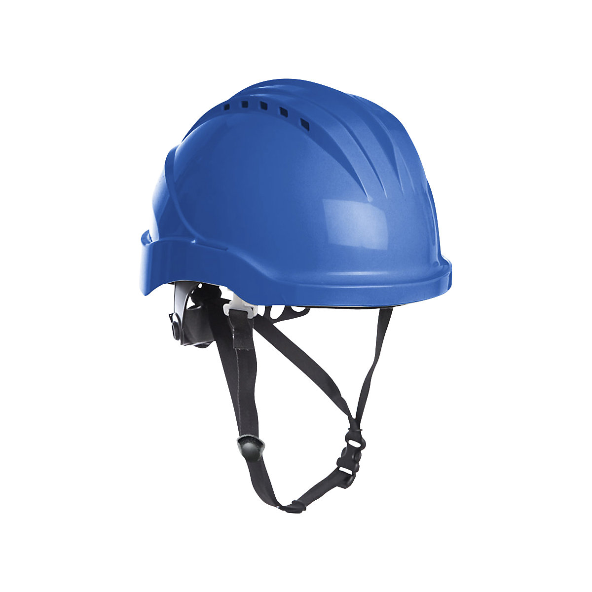 Cască de protecție Curro 6 puncte – Leipold+Döhle, cu închidere rotativă și curea pentru bărbie, albastru-0