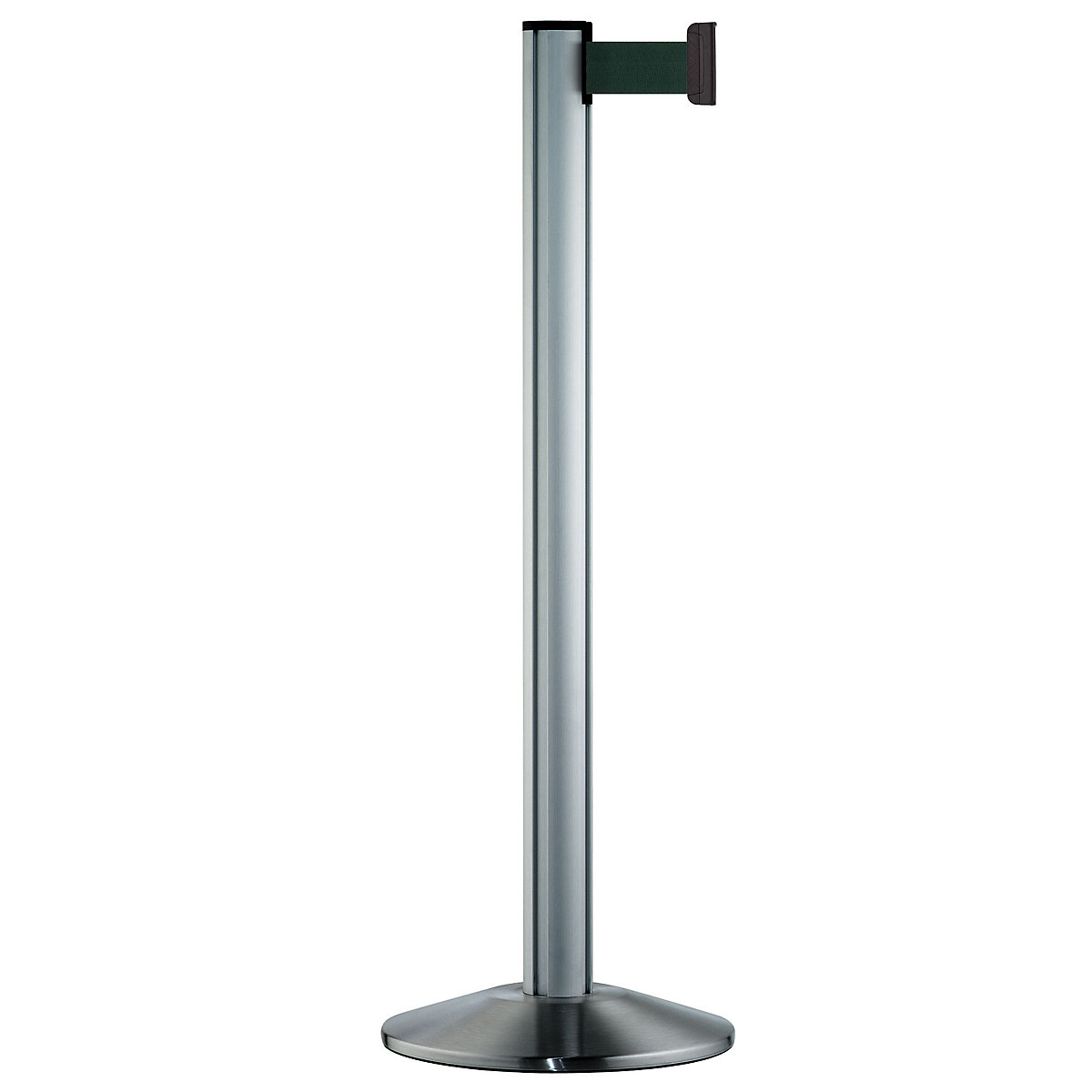 Stâlp cu cordon din aluminiu, stâlp crom periat, extragere 2300 mm, culoare cordon verde-0