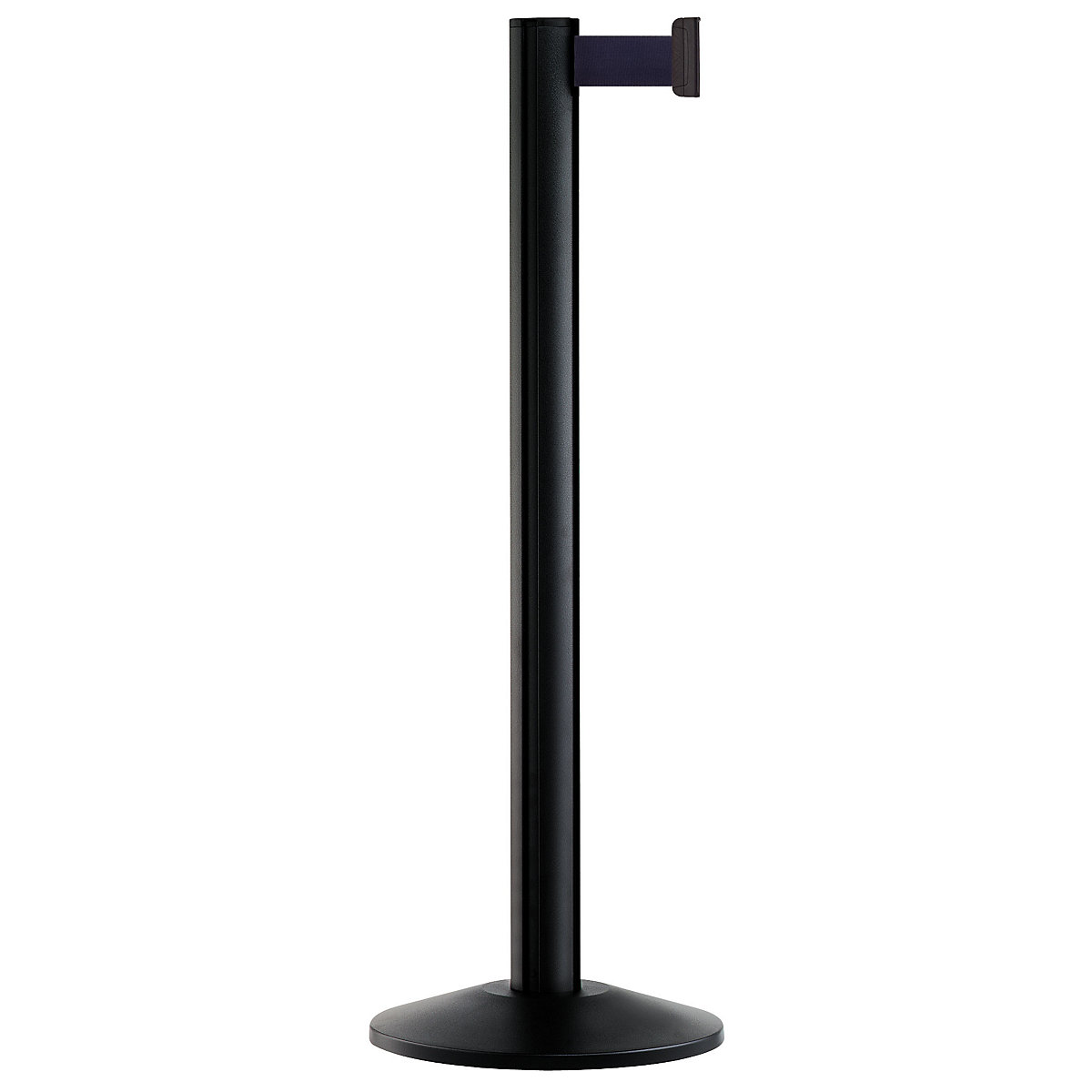 Stâlp cu cordon din aluminiu, stâlp negru, extragere 2300 mm, culoare cordon albastru închis-0