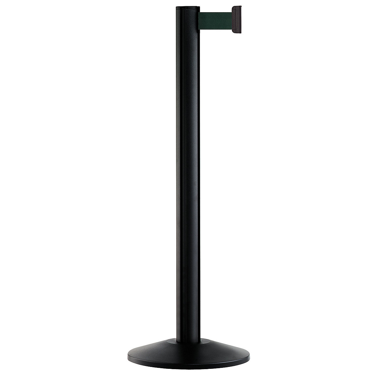 Stâlp cu cordon din aluminiu, stâlp negru, extragere 2300 mm, culoare cordon verde-0