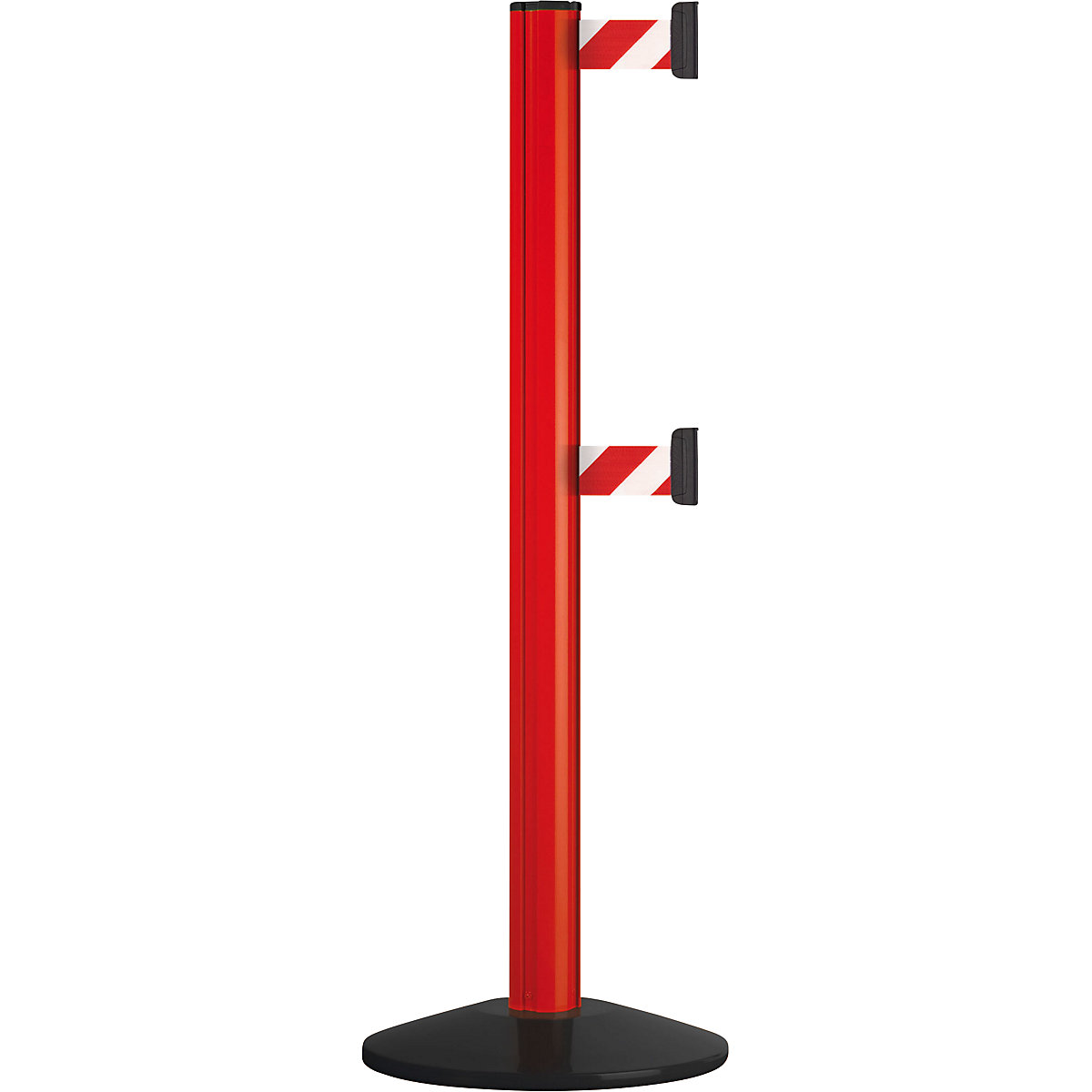 Stâlp cu cordon din aluminiu, extensie a benzii 3700 mm, culoare stâlp roșu, 2 cordoane-0