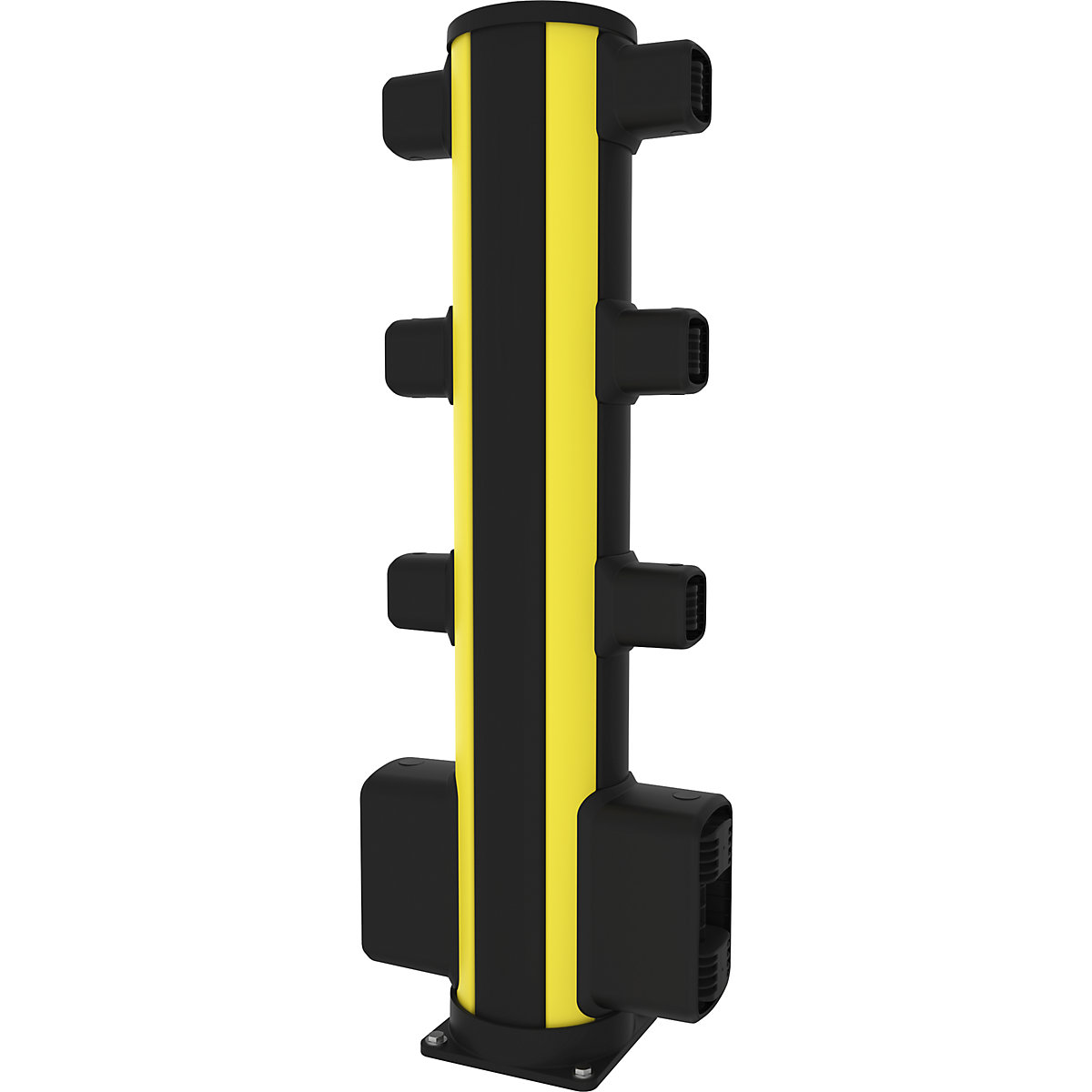 Stâlpișor pietonal intermediar de protecție la impact X-Protect – Axelent, înălțime 1160 mm, 8 racorduri, opuse-0