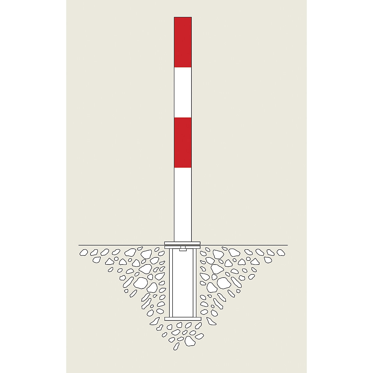 Acél lezáróoszlop – Moravia (Termék képe 2)-1