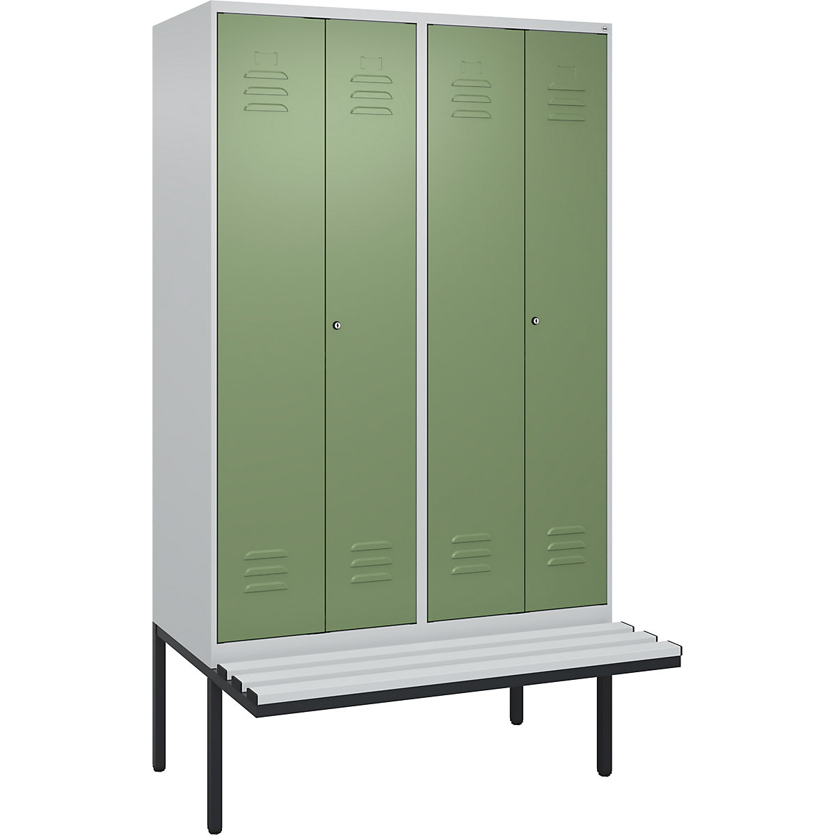 Classic PLUS öltözőszekrény paddal, utcai és munkaruházat tárolásához – C+P (Termék képe 5)-4