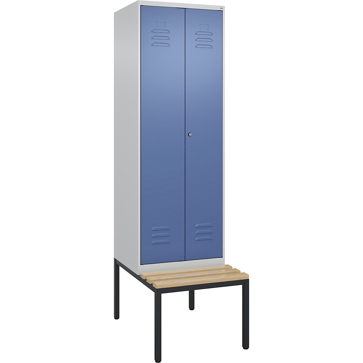 Classic PLUS öltözőszekrény paddal, utcai és munkaruházat tárolásához – C+P (Termék képe 5)-4