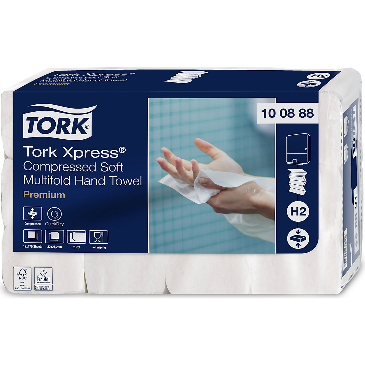 Skompresowane ręczniki w składce wielopanelowej Xpress – TORK (Zdjęcie produktu 3)-2
