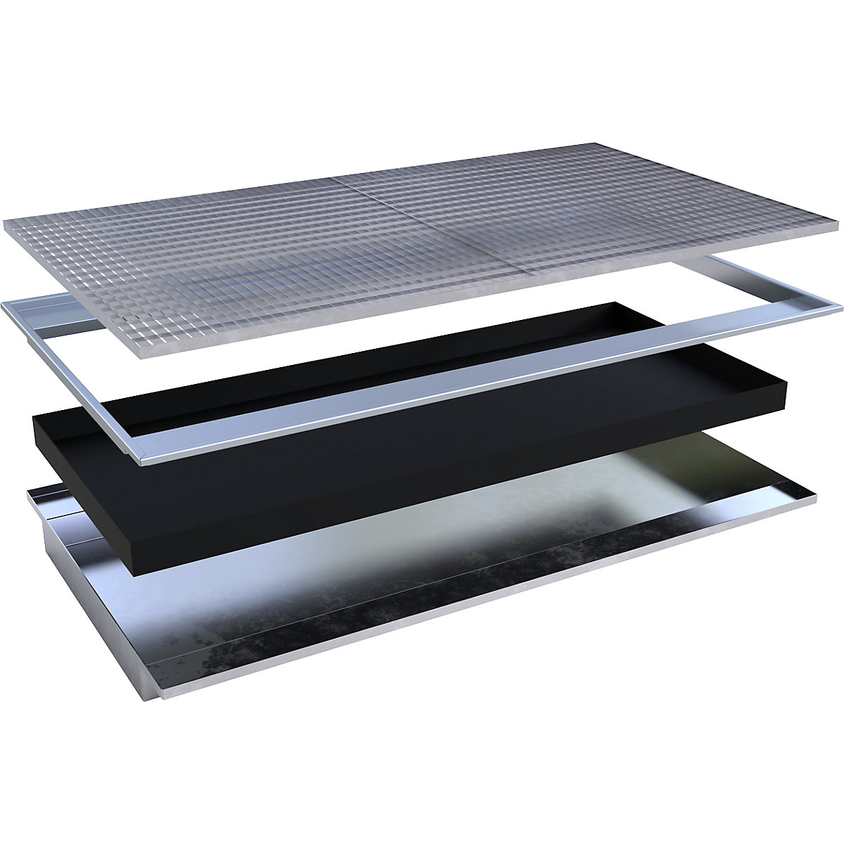 Zawieszana wanna regałowa – eurokraft pro (Zdjęcie produktu 2)-1