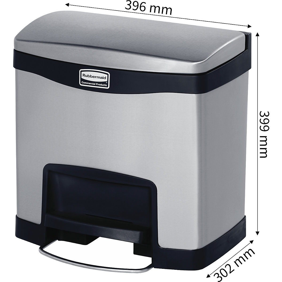 Pojemnik na odpady otwierany pedałem SLIM JIM® – Rubbermaid (Zdjęcie produktu 4)-3