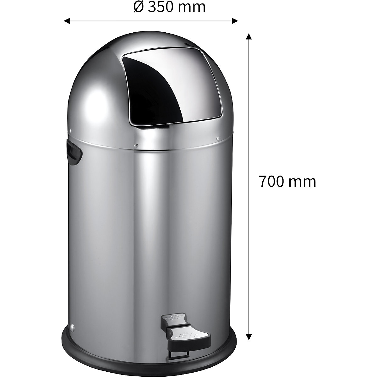 Pojemnik na odpady typu Push, z pedałem – EKO (Zdjęcie produktu 6)-5