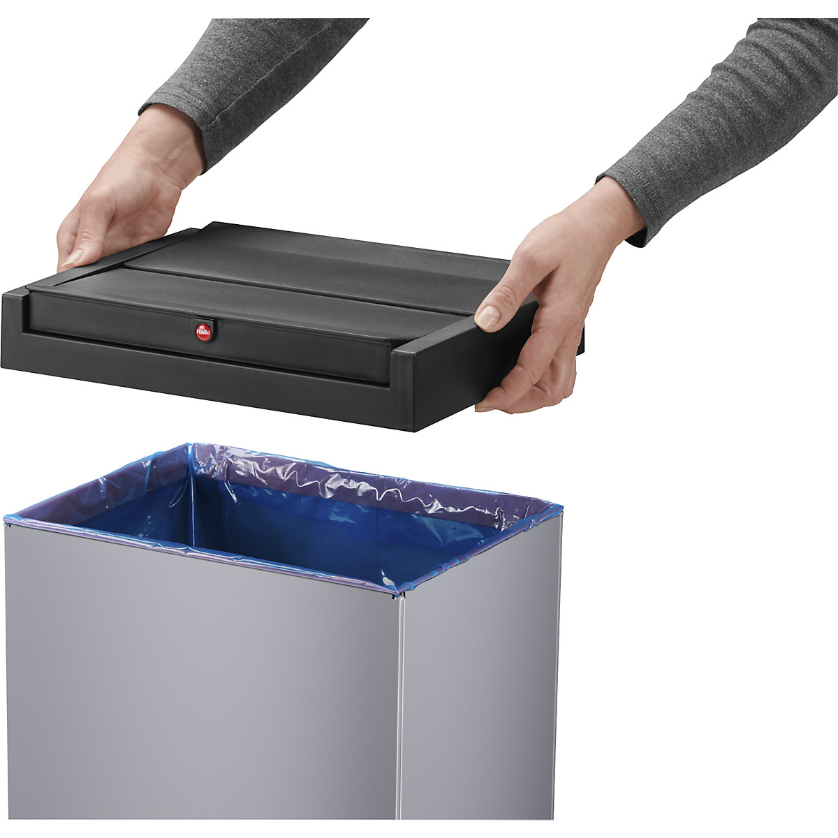Pojemnik na odpady z pokrywą uchylną BIG-BOX SWING – Hailo (Zdjęcie produktu 4)-3