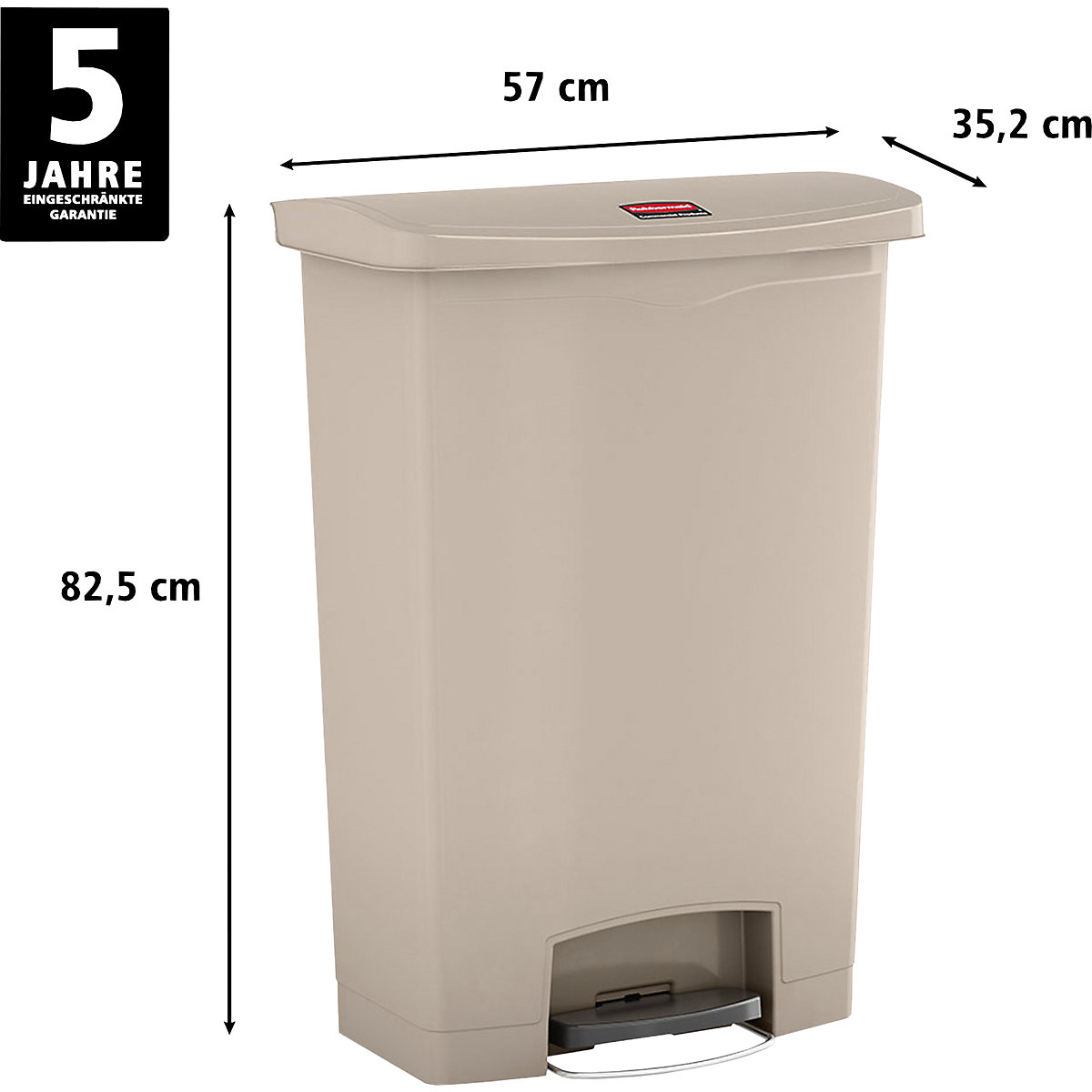 Pojemnik otwierany pedałem SLIM JIM® – Rubbermaid (Zdjęcie produktu 3)-2