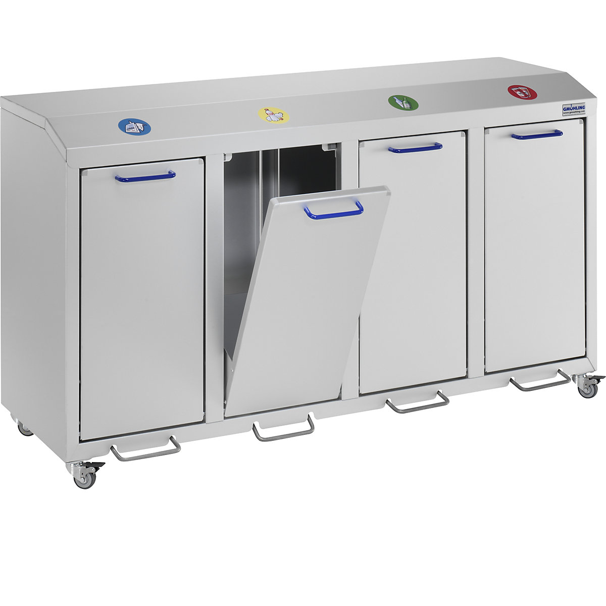 Aluminiowy pojemnik na surowce wtórne G®-COLLECT – Gmöhling (Zdjęcie produktu 6)-5