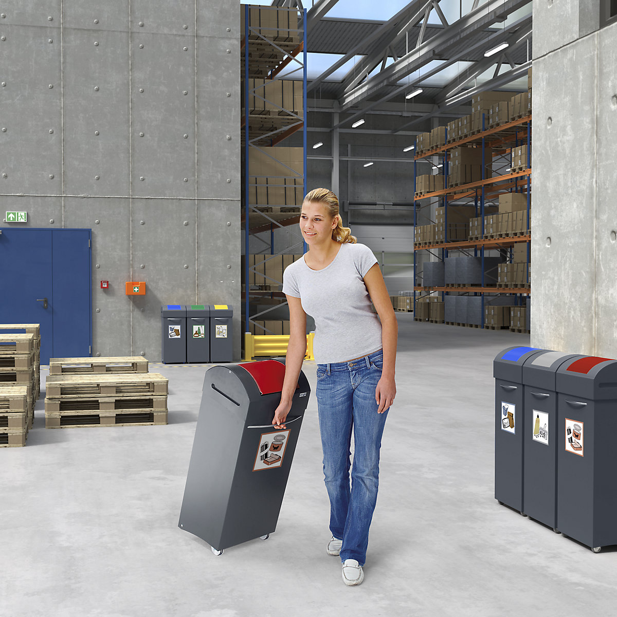 Pojemnik na surowce wtórne, gaszący płomienie (Zdjęcie produktu 8)-7