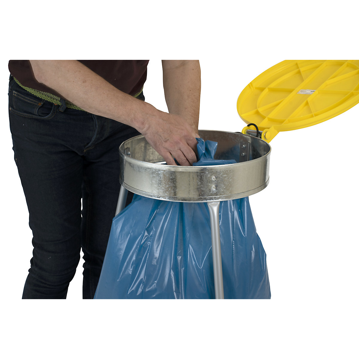 Worki na odpady, 100% PCR LDPE, 120 l – eurokraft basic (Zdjęcie produktu 22)-21