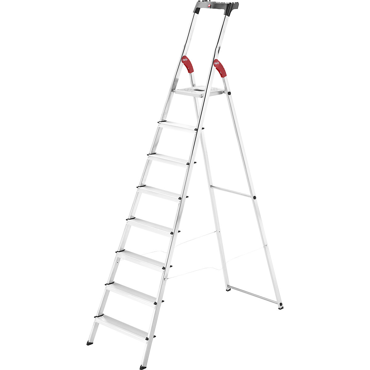 Hliníkový dvojitý žebřík se stupni ComfortLine L60 – Hailo