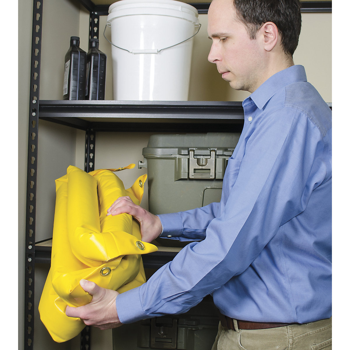 Univerzálna záchytná vaňa, flexibilná – Justrite (Zobrazenie produktu 5)-4