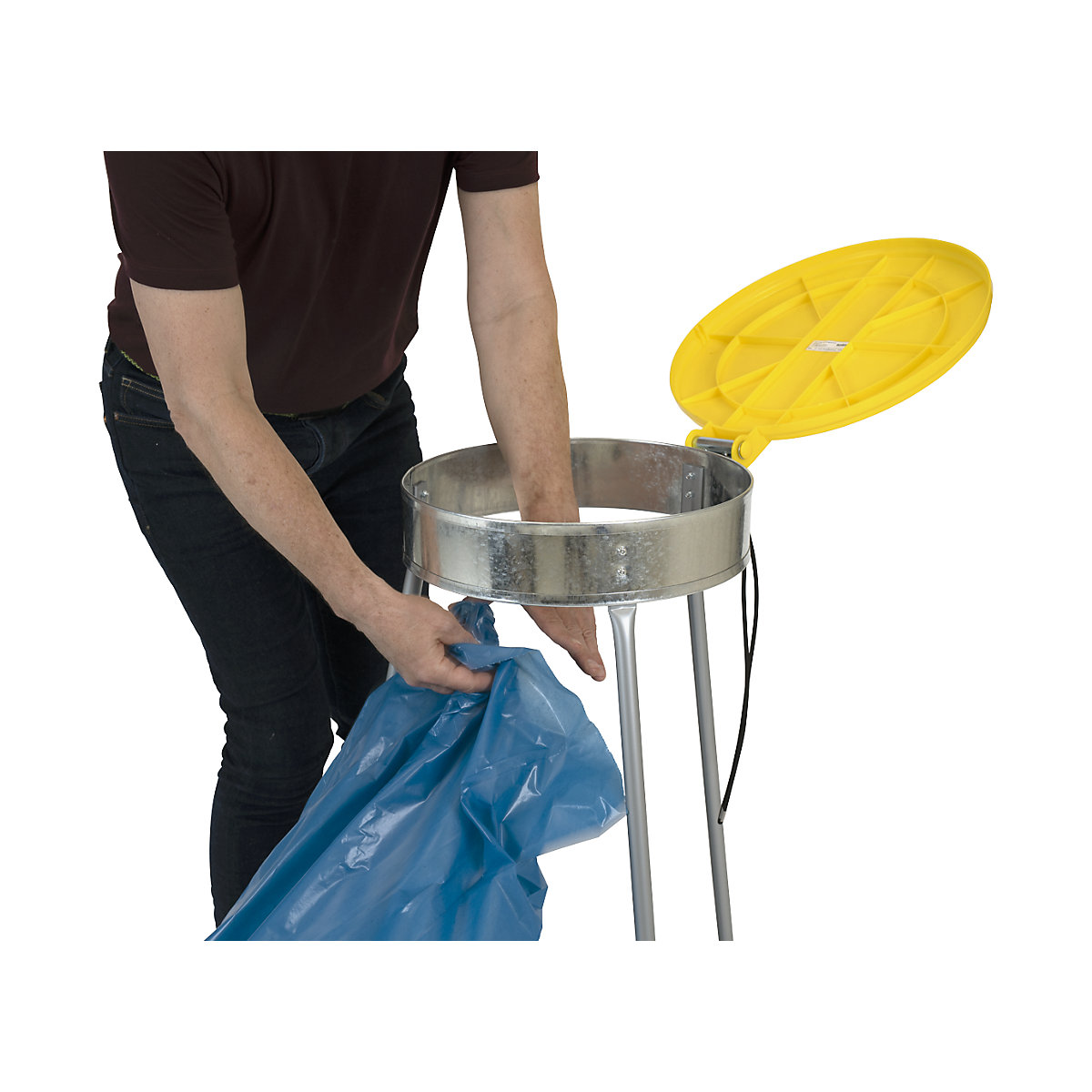 Vrecia na odpadky, 100% PCR LDPE, 120 l – eurokraft basic (Zobrazenie produktu 13)-12