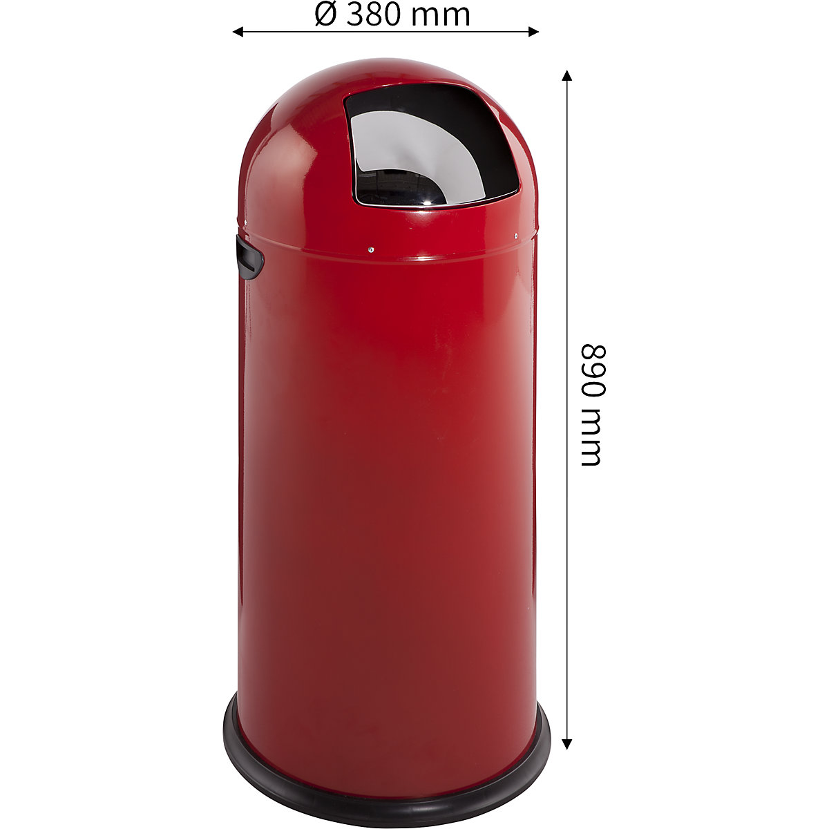 Nádoba na odpadky so stláčacím vekom, oceľová – VAR (Zobrazenie produktu 4)-3