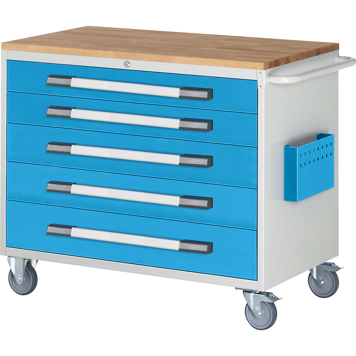 Établi compact, mobile - eurokraft pro