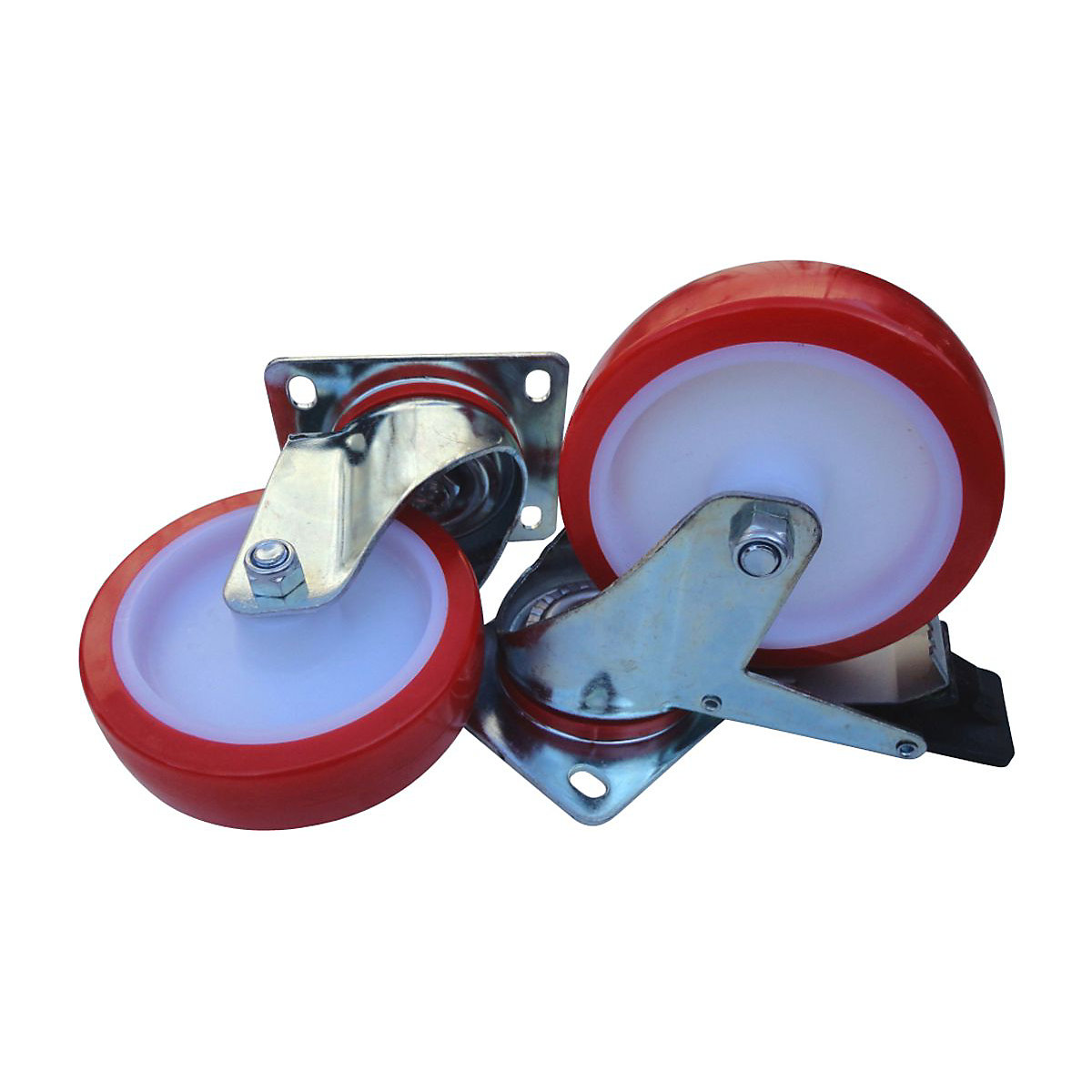 6" Heavy Duty Castor Set With Fixing Kit To Fit Security Vaults
