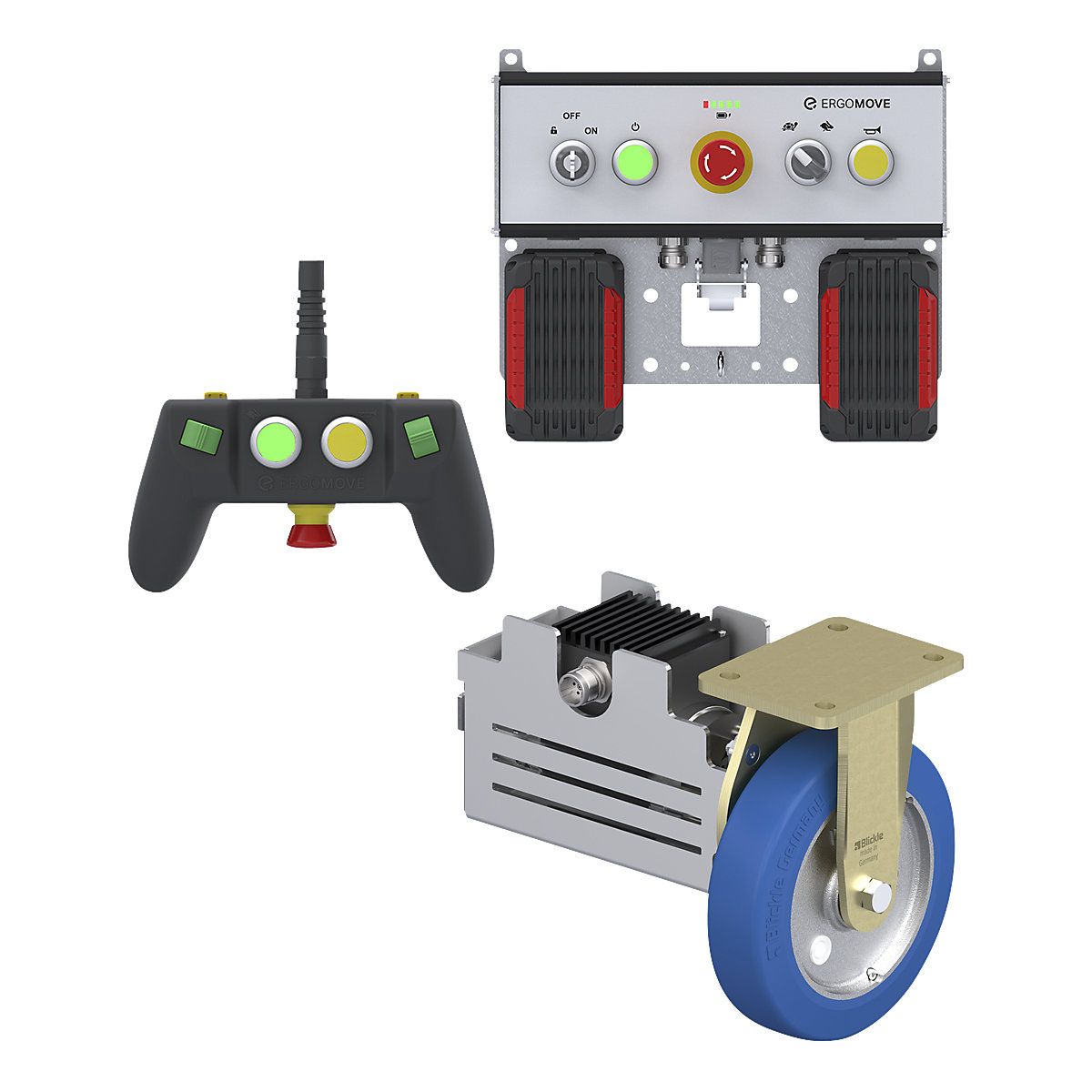 Antriebssystem ErgoMove 2000P Set, Remote Control Pad Blickle