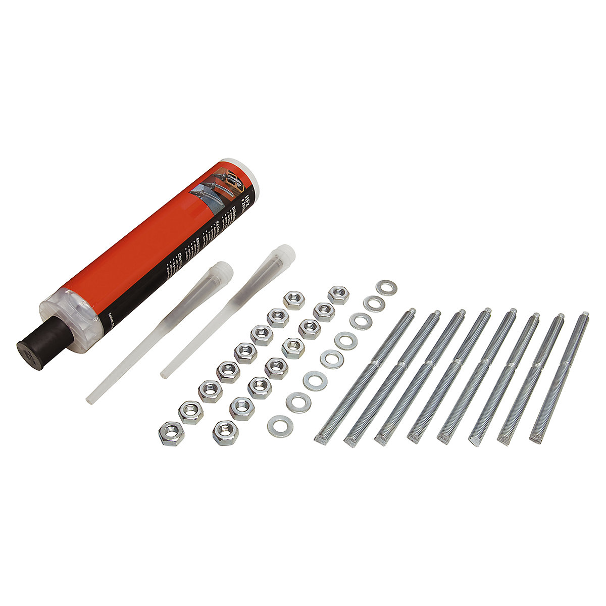 BLACK BULL Fixing Bolts | 10mm dia. x 300l mm | Chemical Anchor Kit | Pack of 8